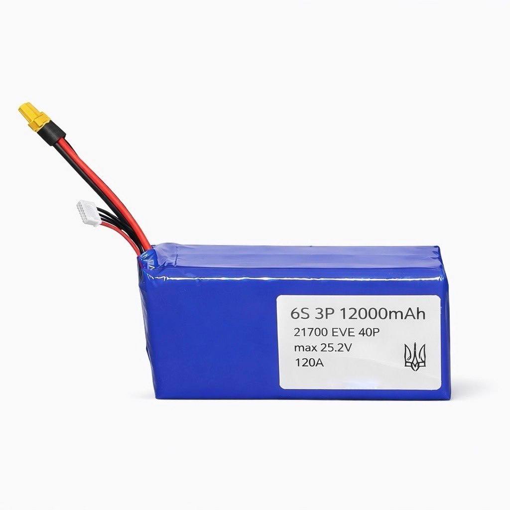 Акумулятор 6S3P 21700 12000mAh 120A (EVE 40P)