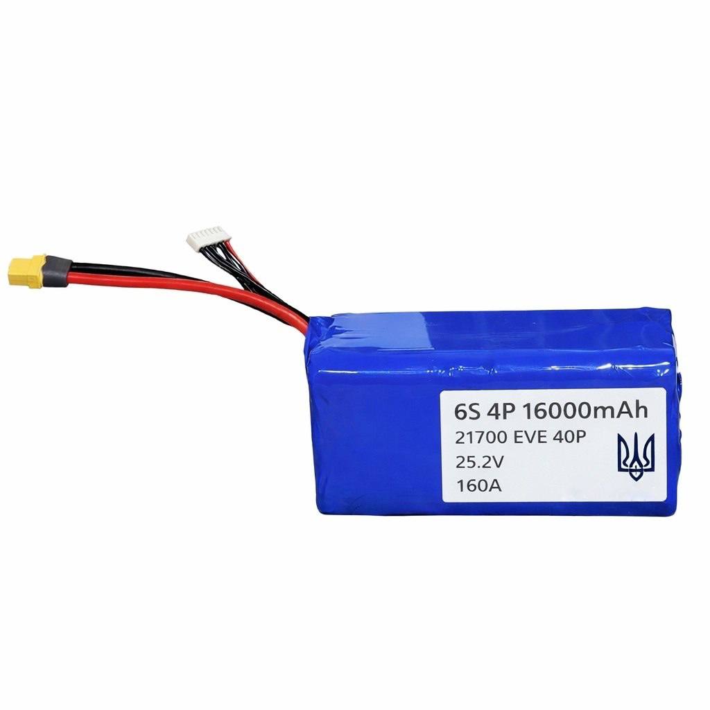 Акумулятор 6S4P 21700 16000mAh 160A (EVE 40P)