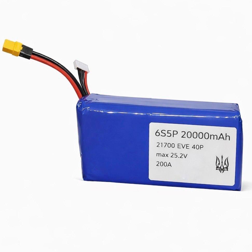 Акумулятор 6S5P 21700 20000mAh 200A (EVE 40P)