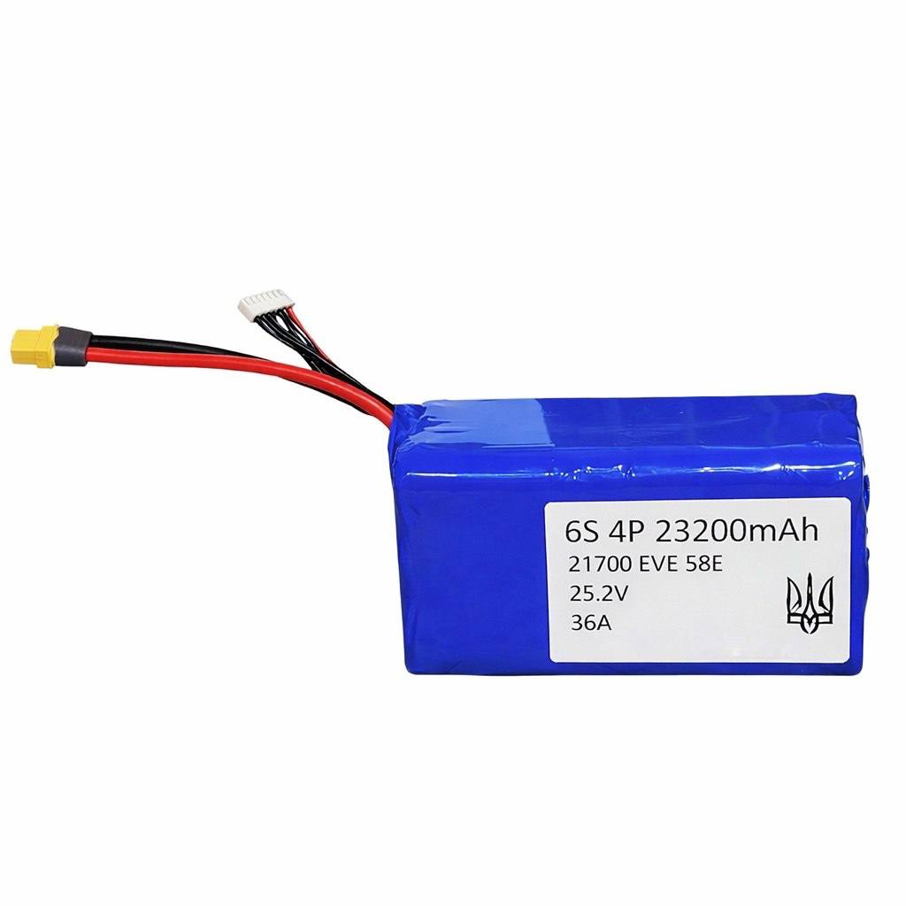 Акумулятор 6S4P 21700 23200mAh 36A (EVE 58E)