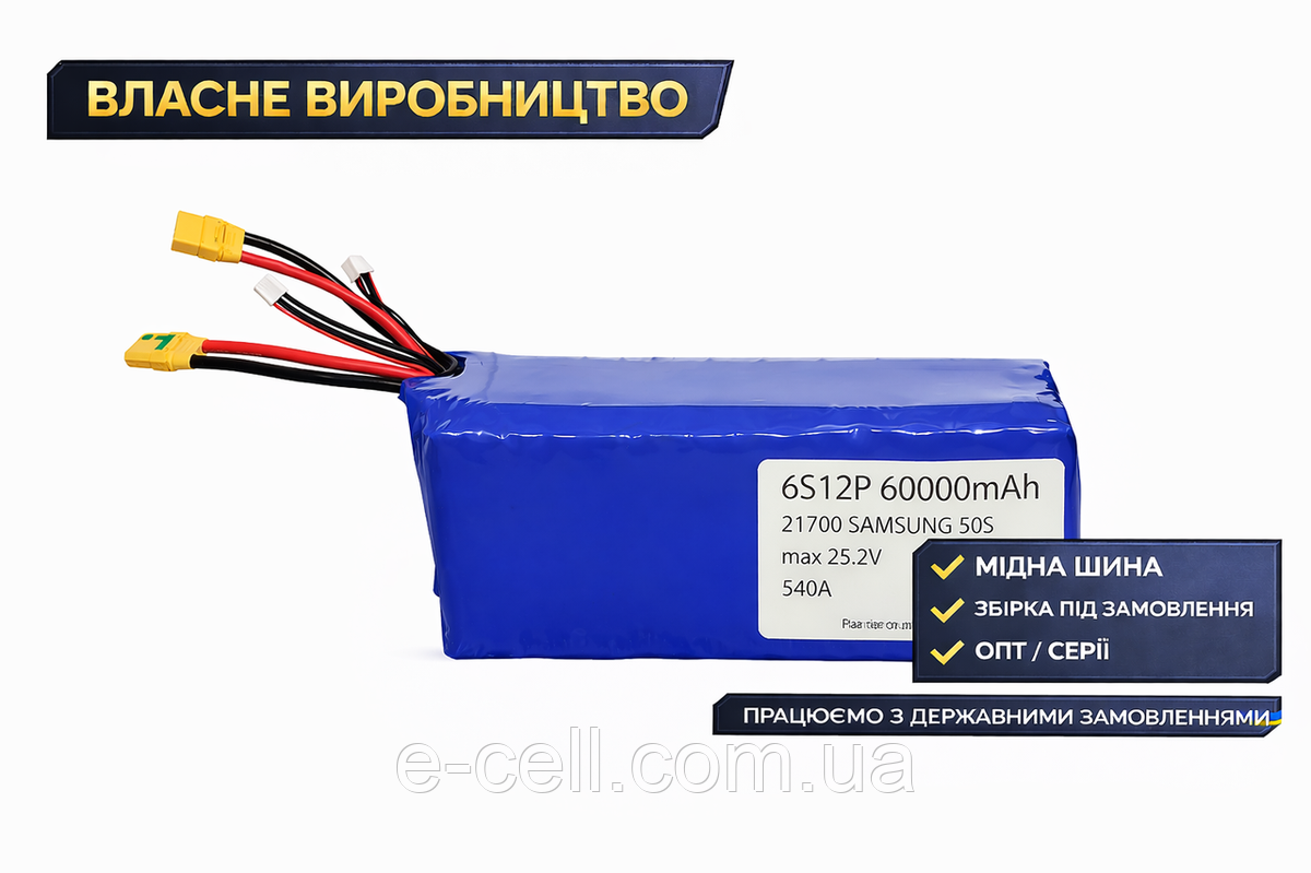 Акумулятор 6S12P 21700 60000mAh 540A SAMSUNG 50S